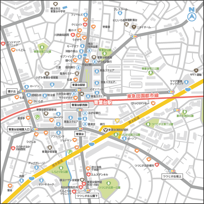 青葉台駅地図